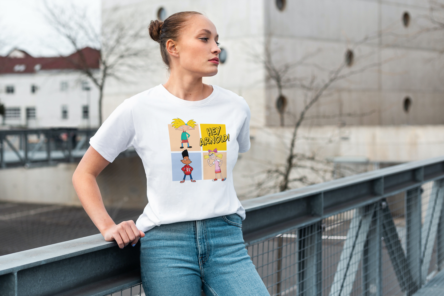 Polera vintage Hey Arnold - Polera estampada algodón