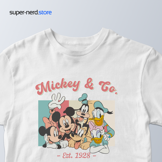 Polera vintage Mickey y sus amigos - Polera mujer algodón