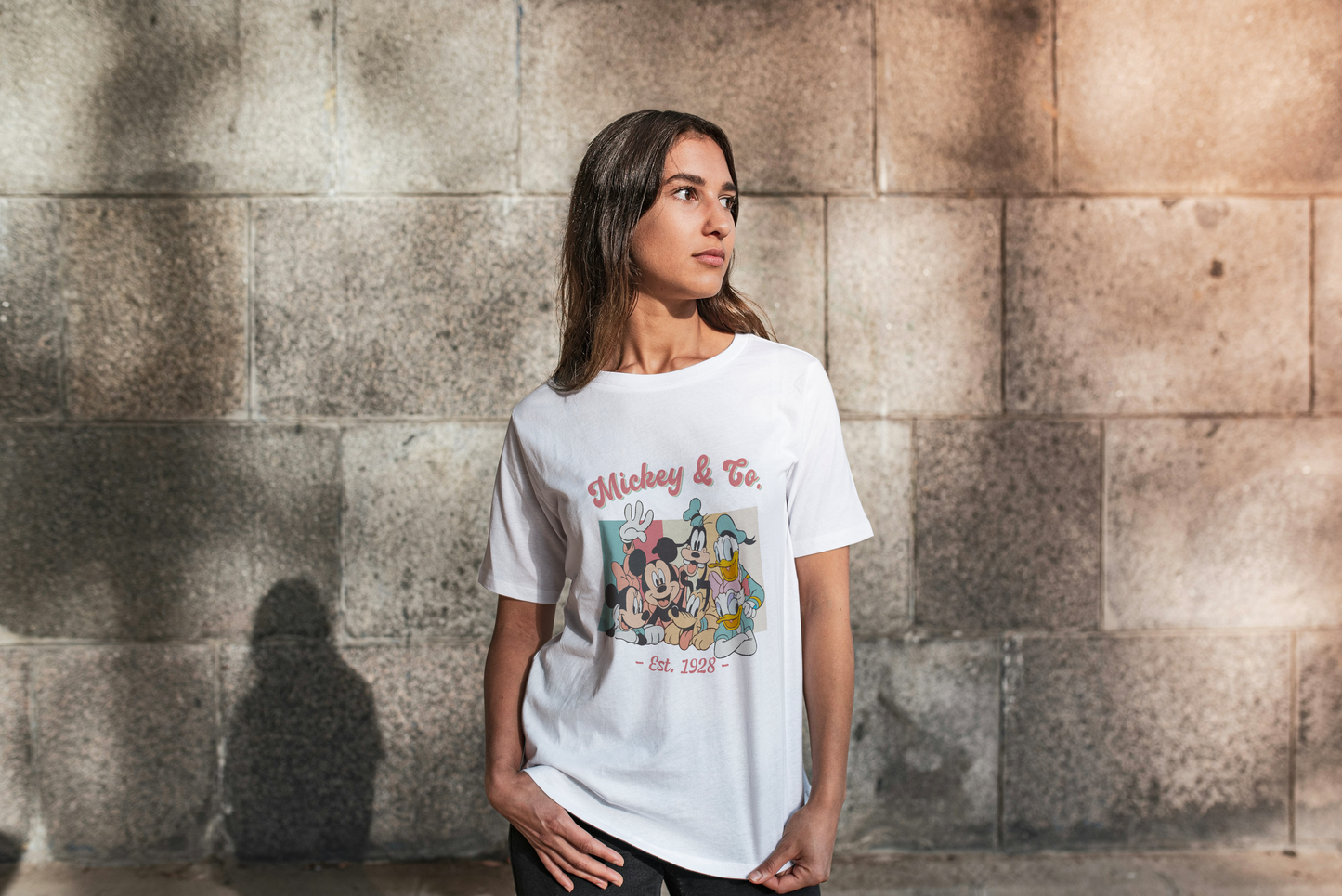 Polera vintage Mickey y sus amigos - Polera mujer algodón