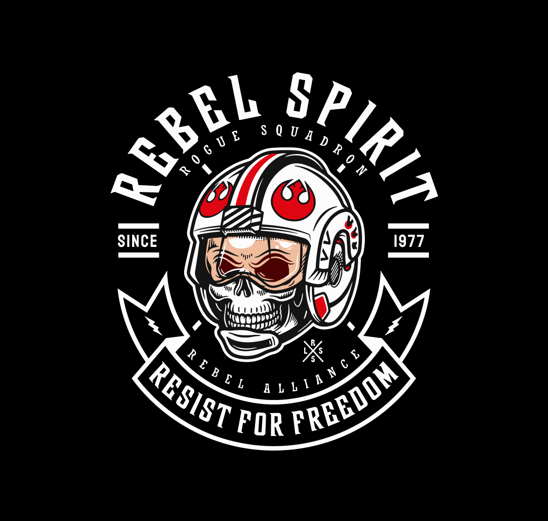 Rebel Spirit Negra - Polera Star Wars